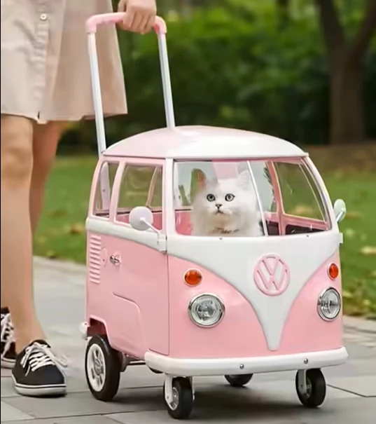 Volkswagen Bus Shaped Pet Trolley Bag