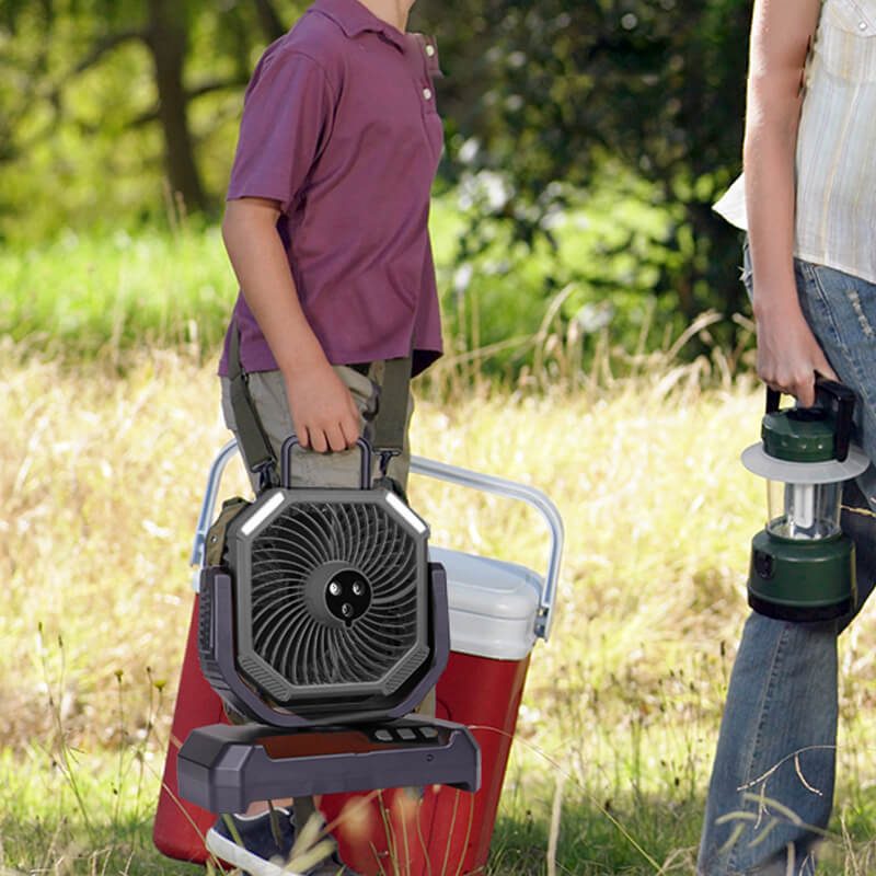 💦4 in 1 Mist Camping Fan with 6L Bucket