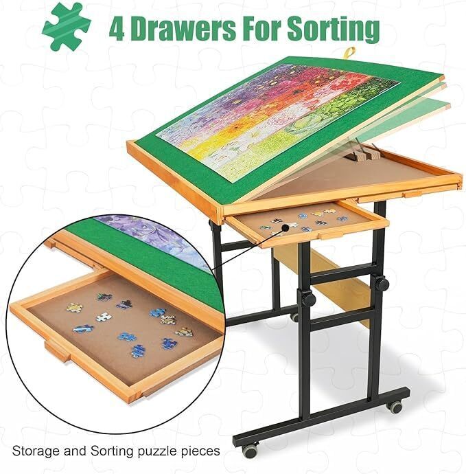 🏃‍LAST DAY FOR CLEARANCE💝 ALL4JIG Jigsaw Puzzle Table with Legs