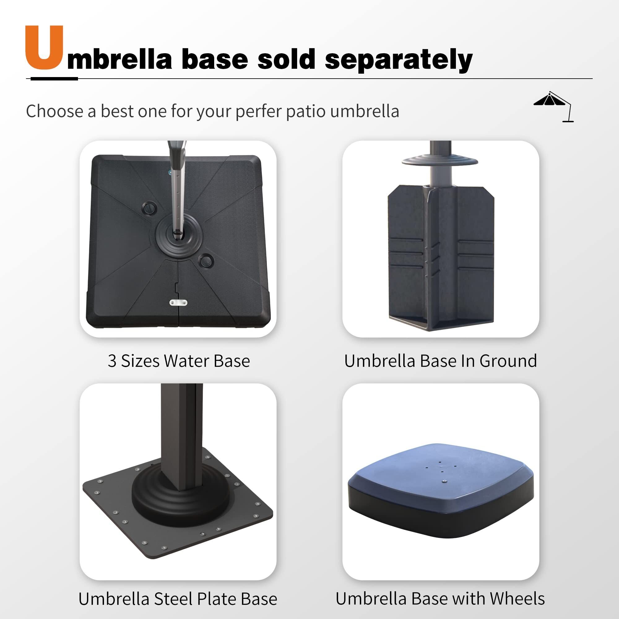 Solar Powered LED Patio Umbrella