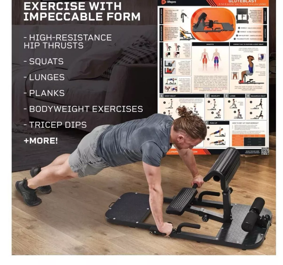 Hip Thrust Machine - Premium Squat & Glute Machine Workout Equipment