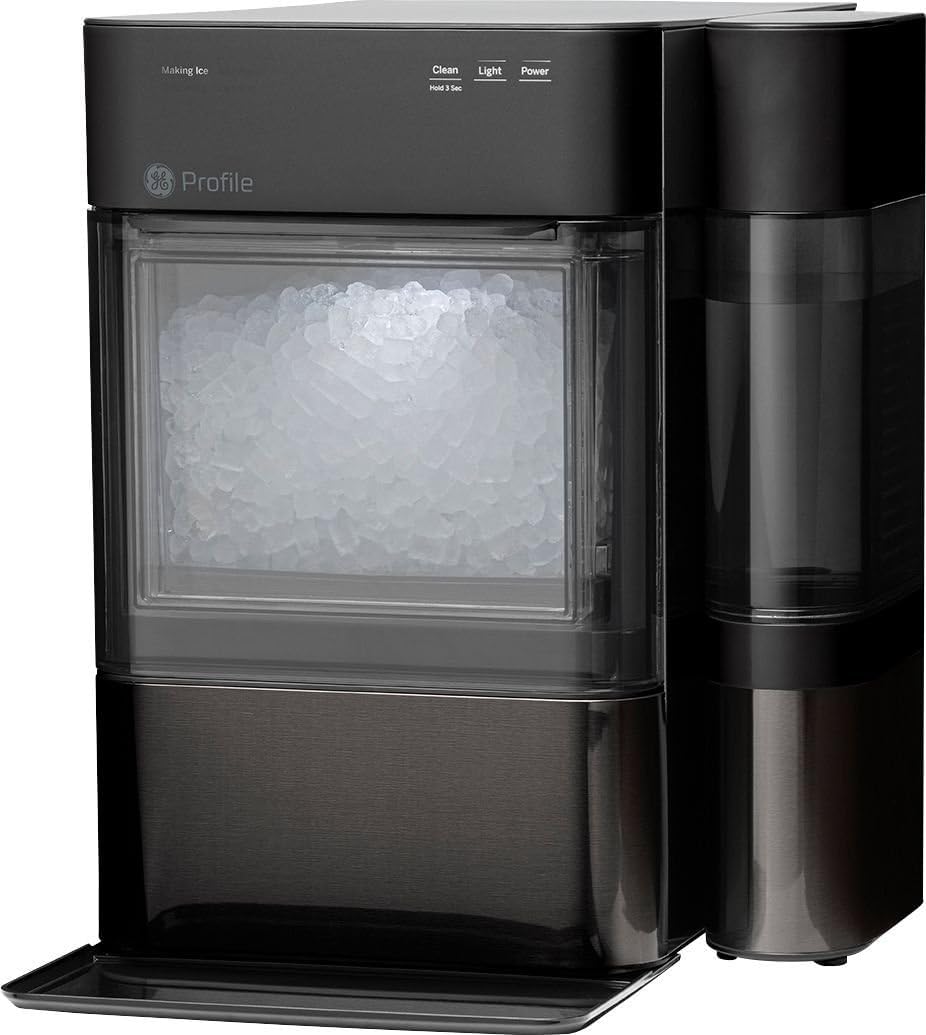 2.0 with 0.75 Gallon Tank, Chewable Crunchable Countertop Nugget Ice Maker, Scoop included, 38 lbs in 24 hours, Pellet Ice Machine with WiFi & Smart Connected, Black Stainless Steel