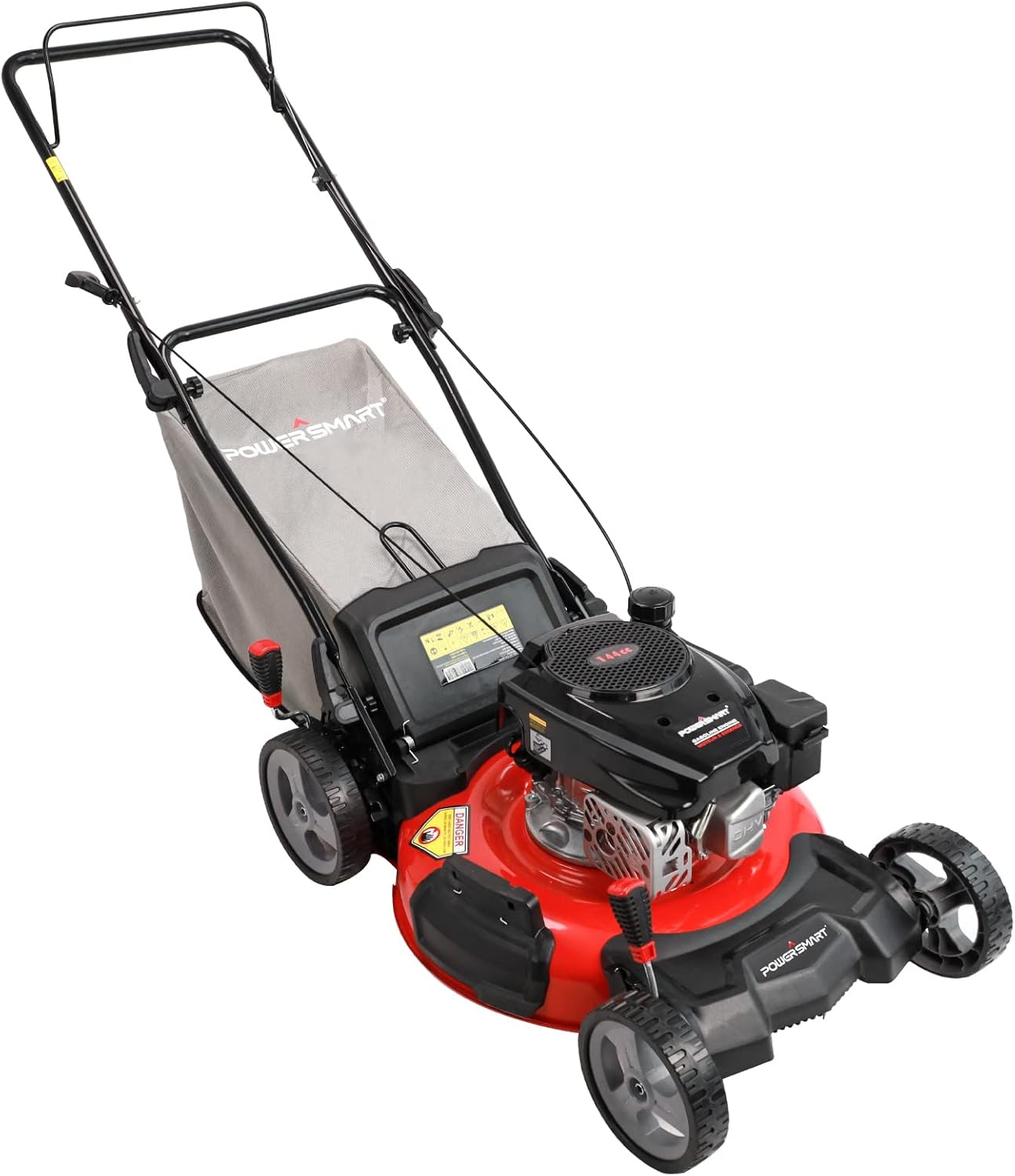 Gas Lawn Mower 21-Inch 144cc OHV Engine 3-in-1 Push Mower with Bagging