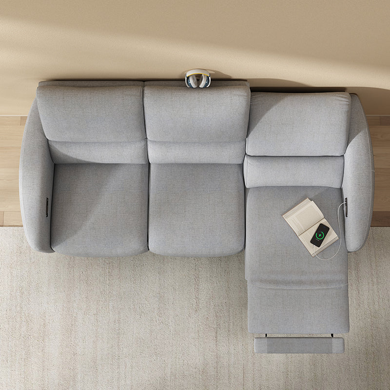 Modern Reclining Sofa with Storage