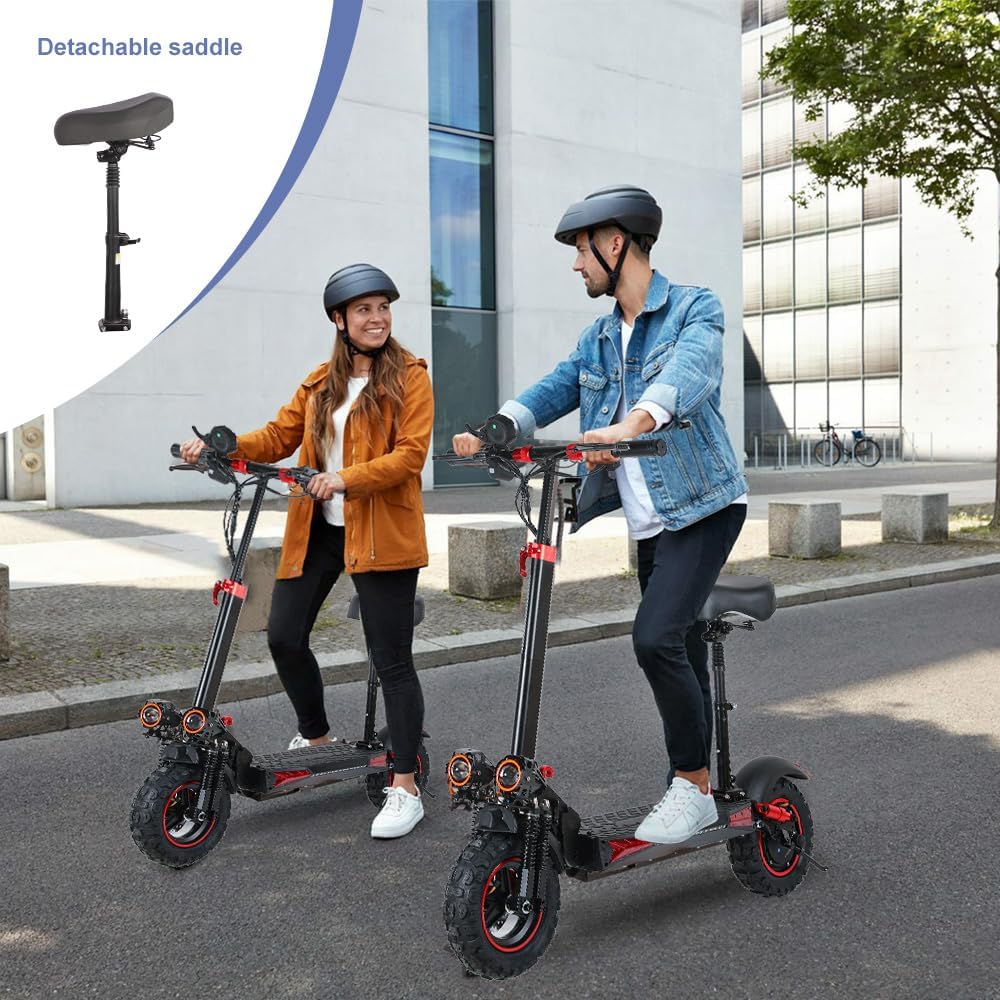 1200W Electric Scooter, with APP, 1200W 48V 13A/18A, 34 /37Miles Range, 34mph, Commuter Electric Scooter with Seat, 440lbs Max Load