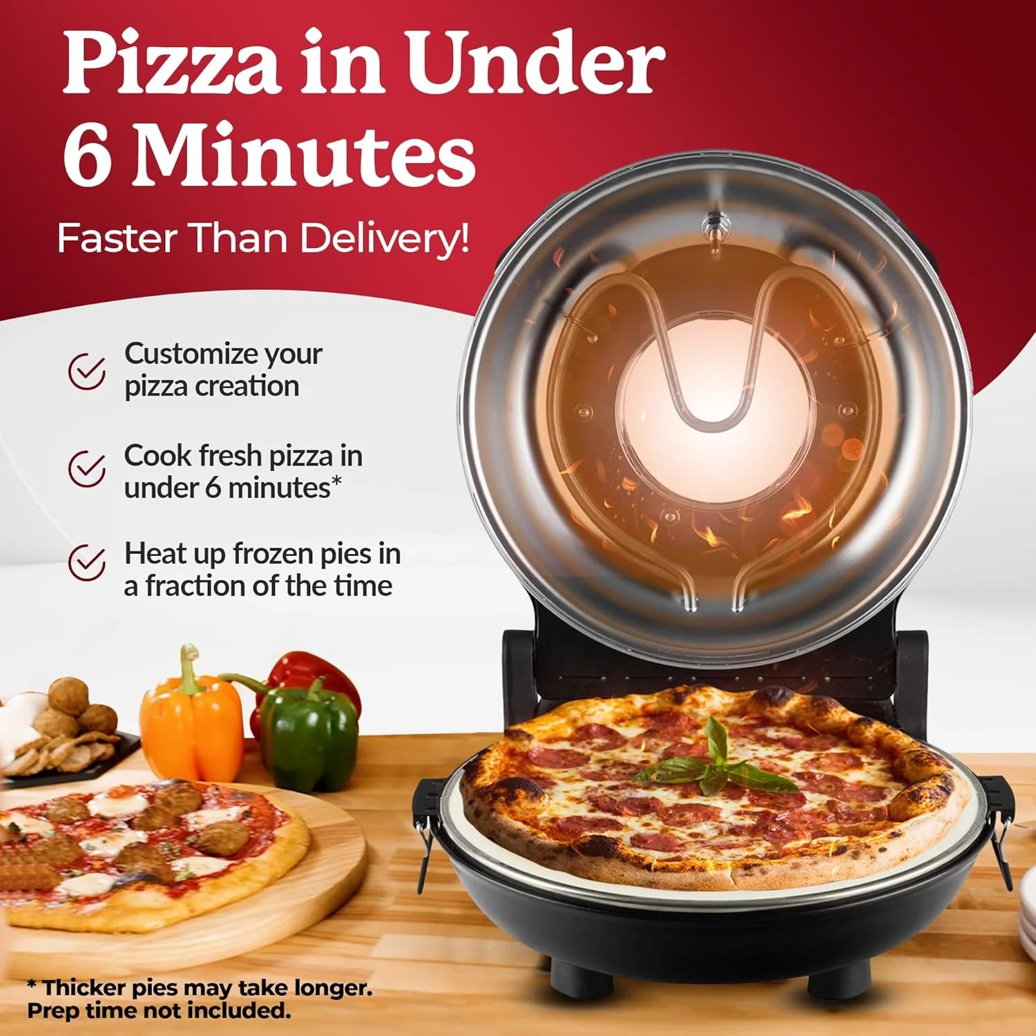 Pizza Oven – Granitestone – 800° Countertop Brick Pizza Oven