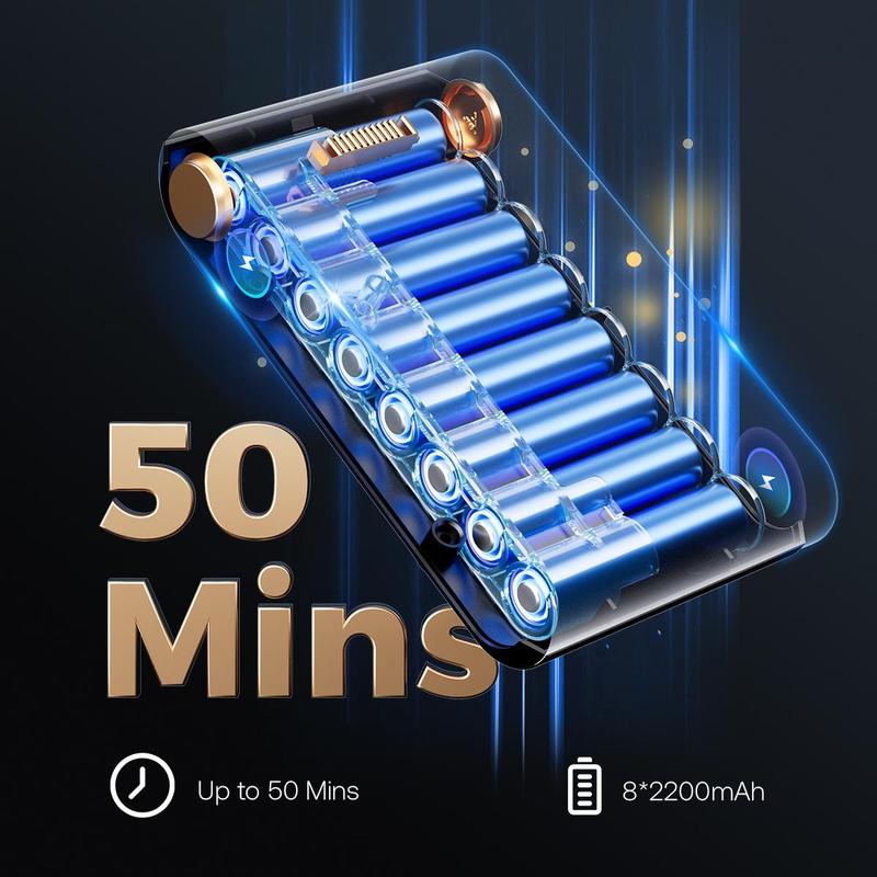 Trucozie Cordless Vacuum Cleaner, 45Kpa 50 Mins Runtime Self-Standing Stick Vacuum Cleaners for Home, Powerful Suction, Lightweight, LED Touch Screen 8 in 1 Vacuum for Pet Hair, Carpet, Hardwood Floor